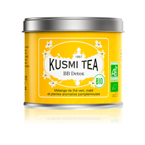 KUSMI TEA BB Detox - Mélange de thé vert, maté et plantes aromatisé pamplemousse - Boite à thé en vrac - Kusmi Tea