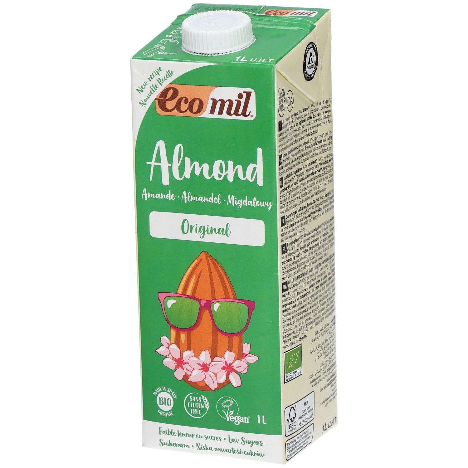 EcoMil® Lait d’amande Original Bio l solution(s) buvable(s)
