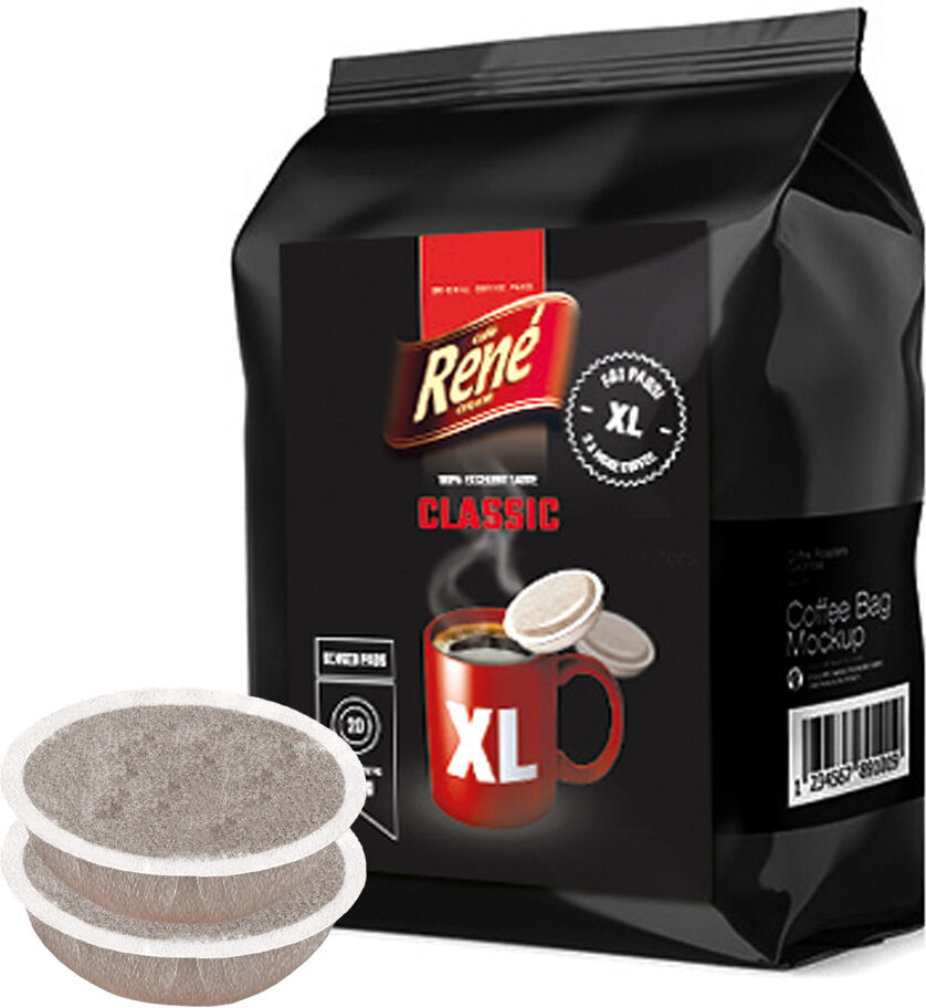 Café René Classic (Grande Tasse) pour Senseo. 20 dosettes