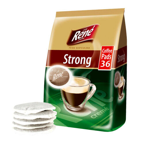 Café René Big Pack Strong (Tasse simple) pour Senseo. 36 dosettes