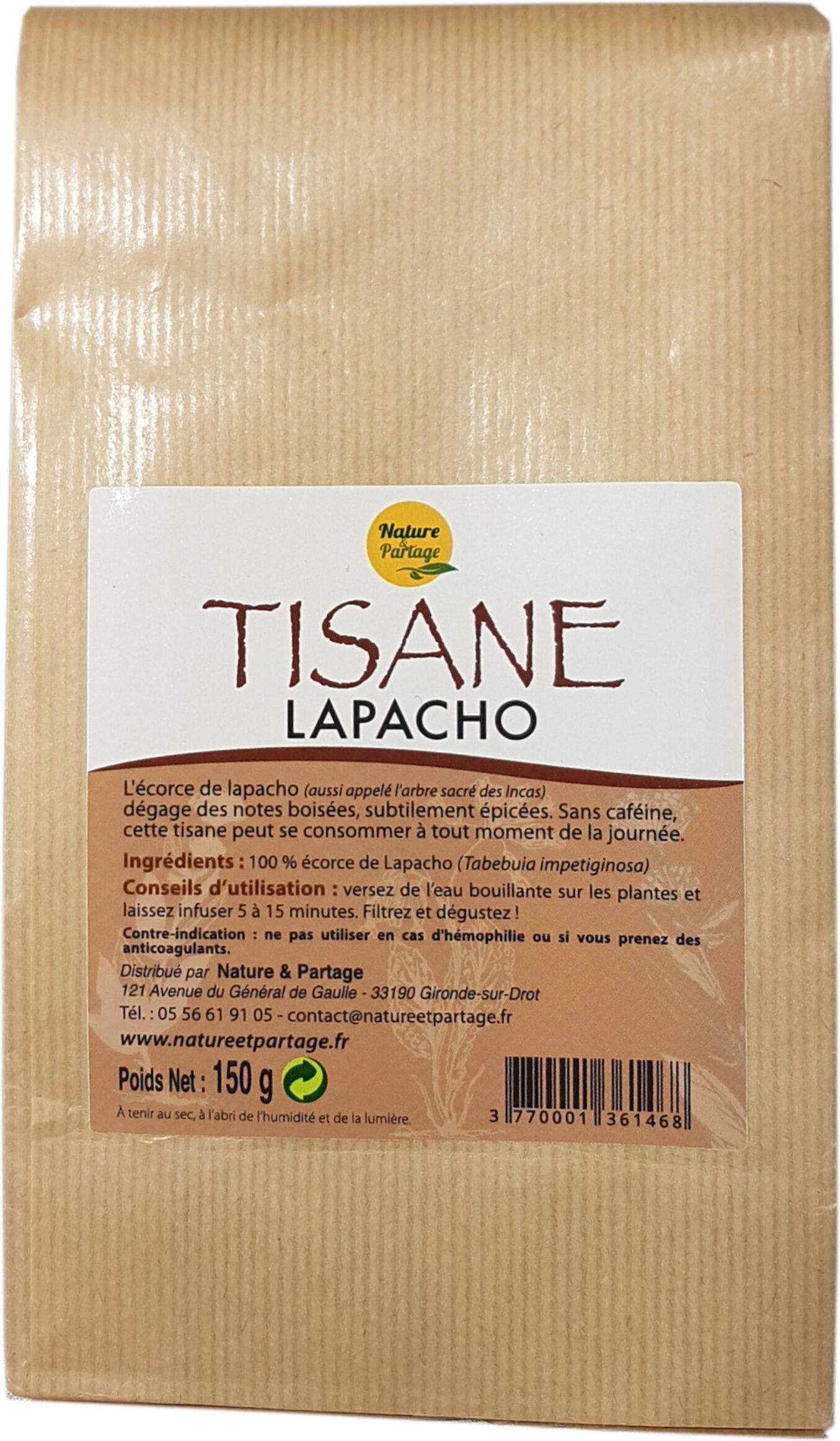 Nature Et Partage Tisane Lapacho - 150 g