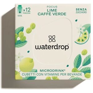 Waterdrop Microdrink - Focus Bevanda gusto Lime e Caffè Verde, 12 cubetti