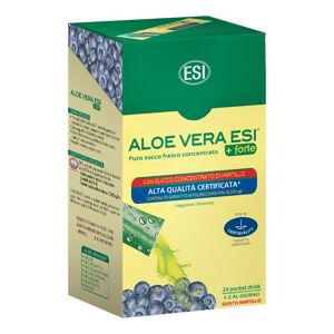 ESI Srl Esi Aloe Vera Succo + Forte Mirtillo 24 Pocket Drink