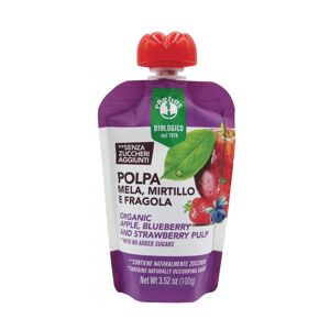 PROBIOS 100% Polpa Di Frutta - Mirtillo E Fragola 1 Doypack Da 100 Grammi