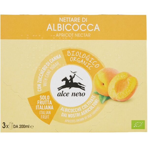 alce nero nettare di albicocca 3 brick da 200 ml