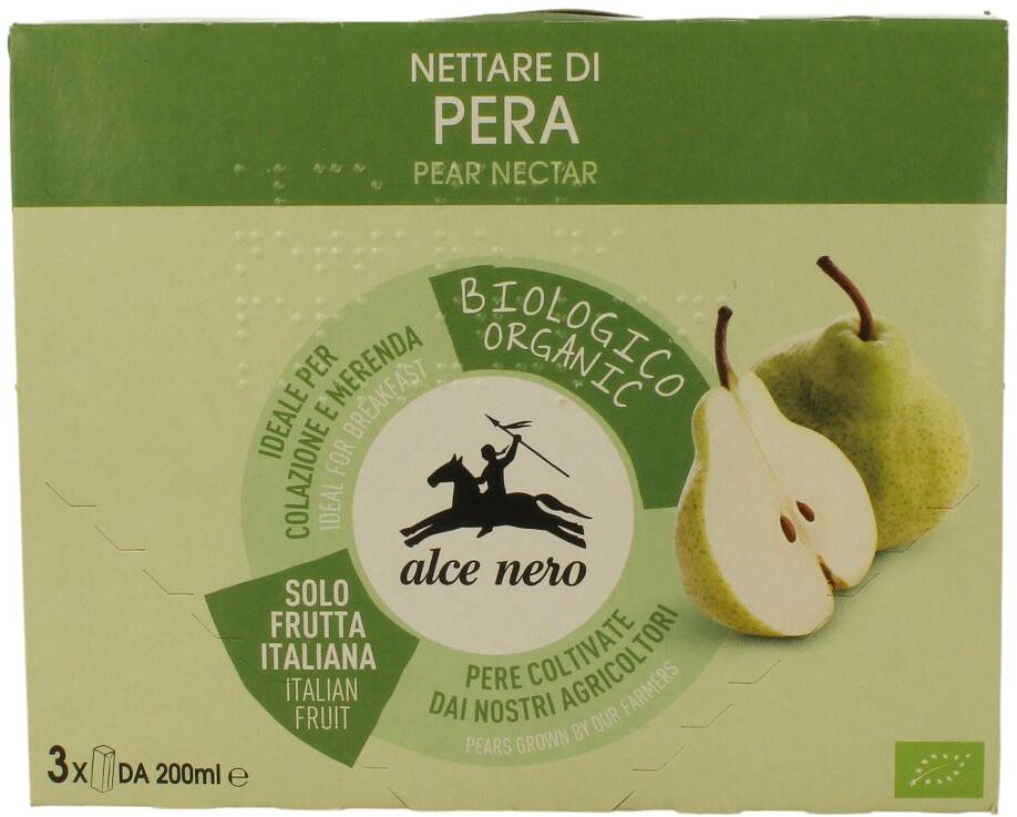 Alce Nero Spa Nettare Pera Bio 3x200ml Alce