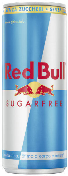 Bull Energy Drink Sugar Free 250 ml - bevanda energetica Silver/Light Blue