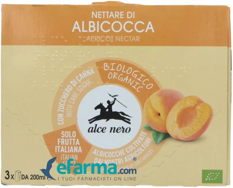 Alce Nero Nettare di Albicocca Biologico 3x200 ml