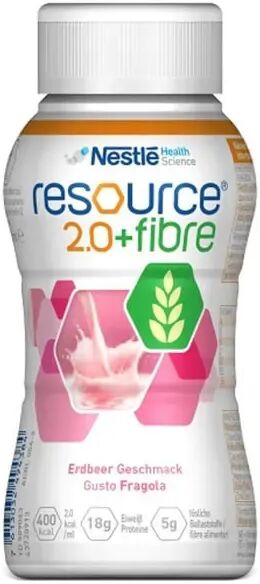 Resource 2.0+Fibre Fragola Bevanda Con Fibre 200 ml