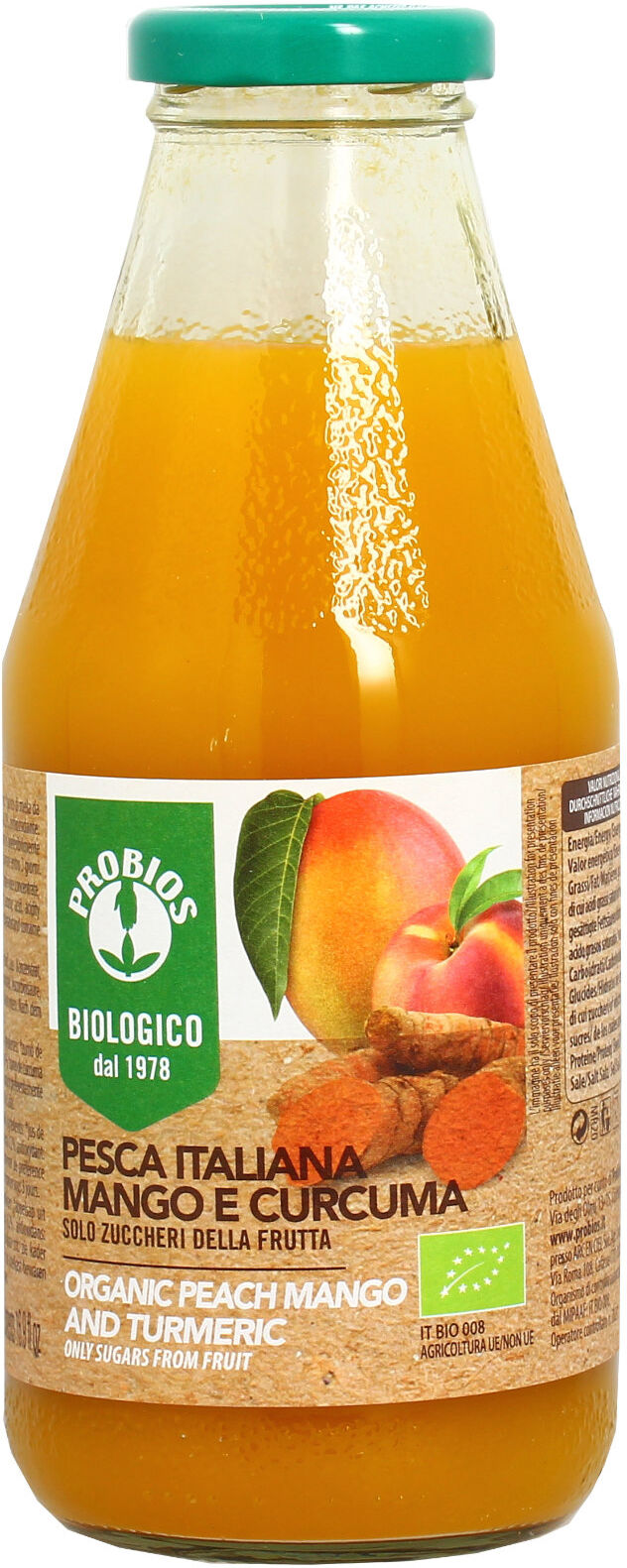 PROBIOS Pesca Italiana, Mango E Curcuma 500 Ml