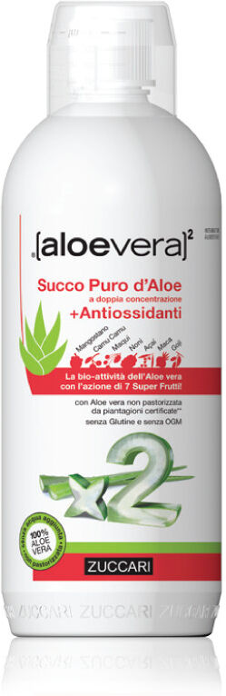 ZUCCARI [Aloevera]2 - Succo Puro D'Aloe A Doppia Concentrazione + Antiossidanti 1000ml