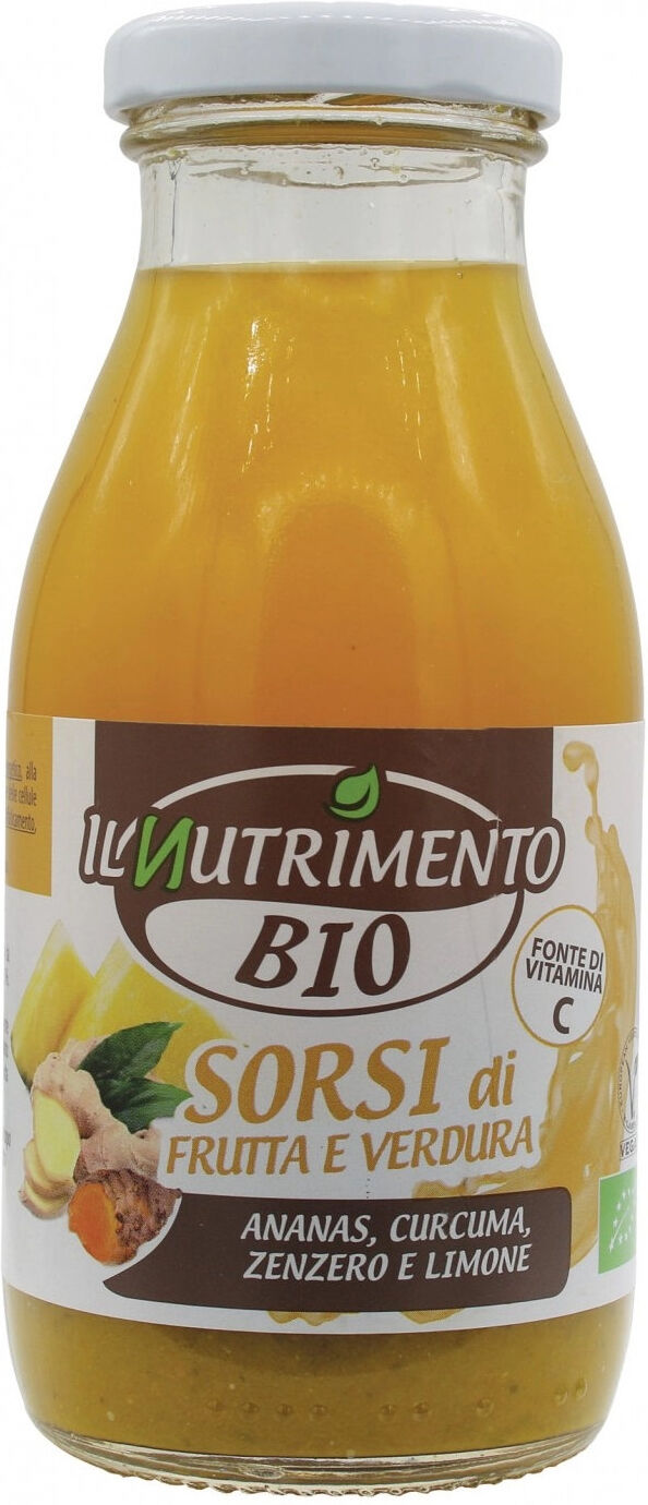 PROBIOS Bio Organic - Sorsi Di Frutta E Verdura - Ananas Curcuma Zenzero Limone 250ml