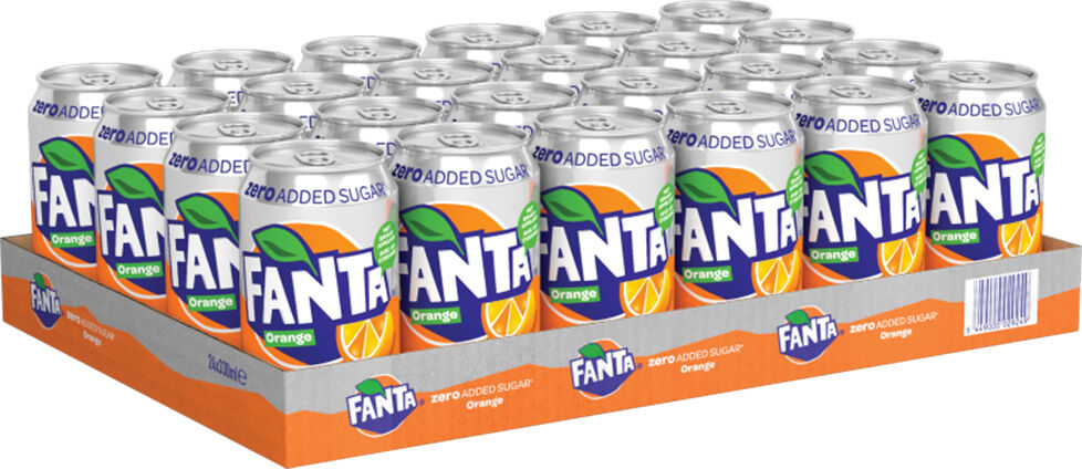 Fanta zero 330 ml. / tray 24 blikken