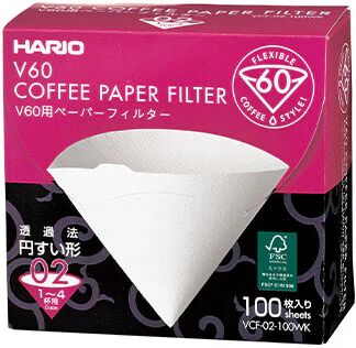 Hario V60 100 pakk kaffefilter i eske