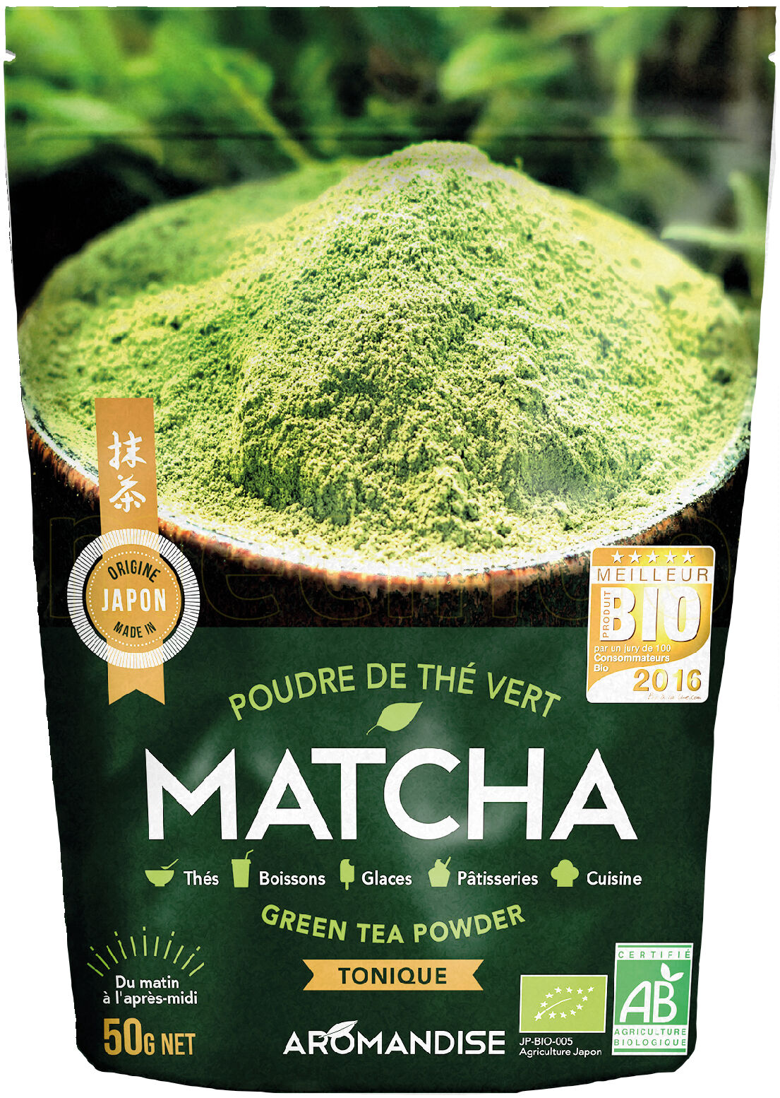 Aromandise Matcha Te (Grønn Te Pulver) Øko - 50 g
