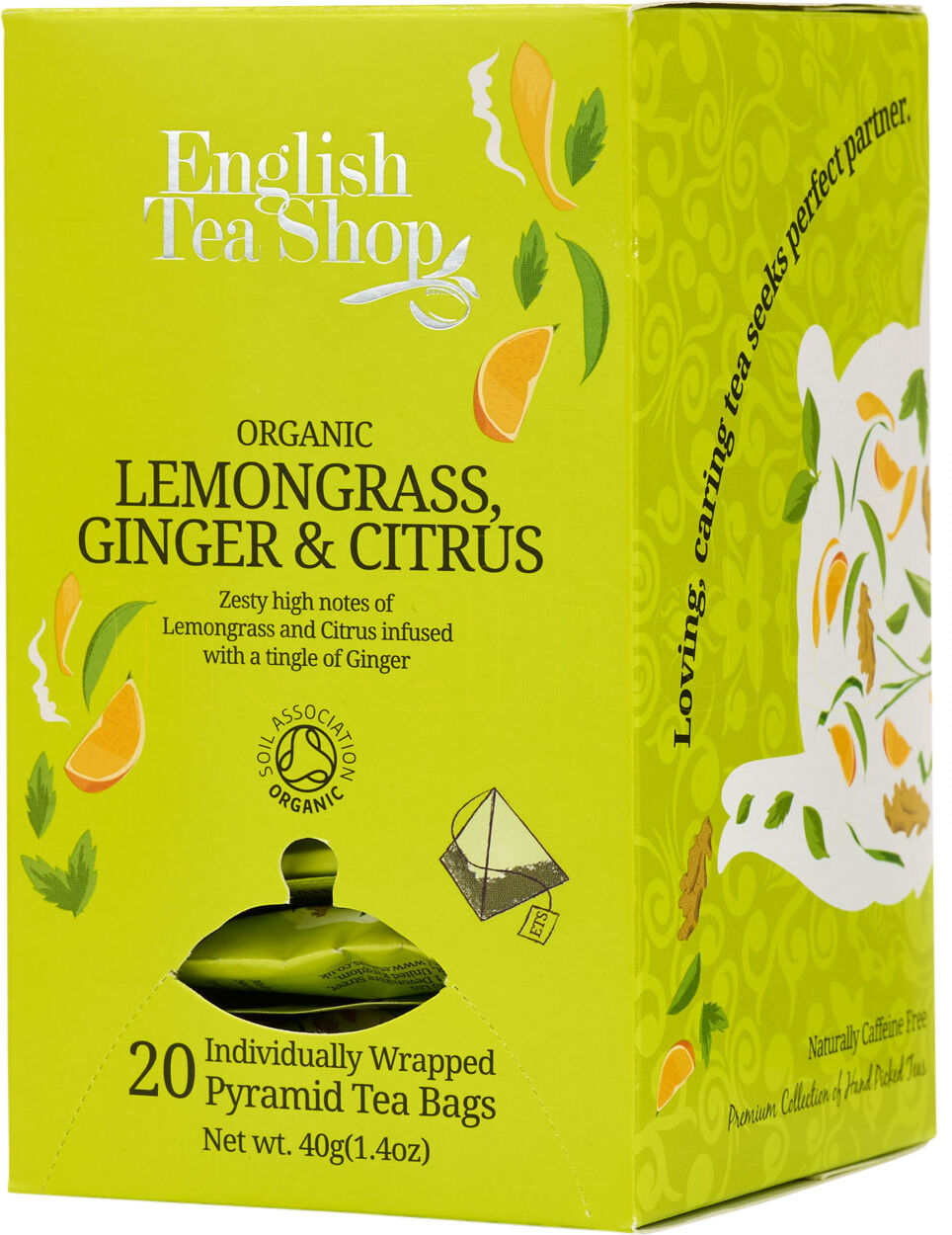 English Tea Shop Lemongrass, Ginger & Citrus Ø Tea - 20 Poser