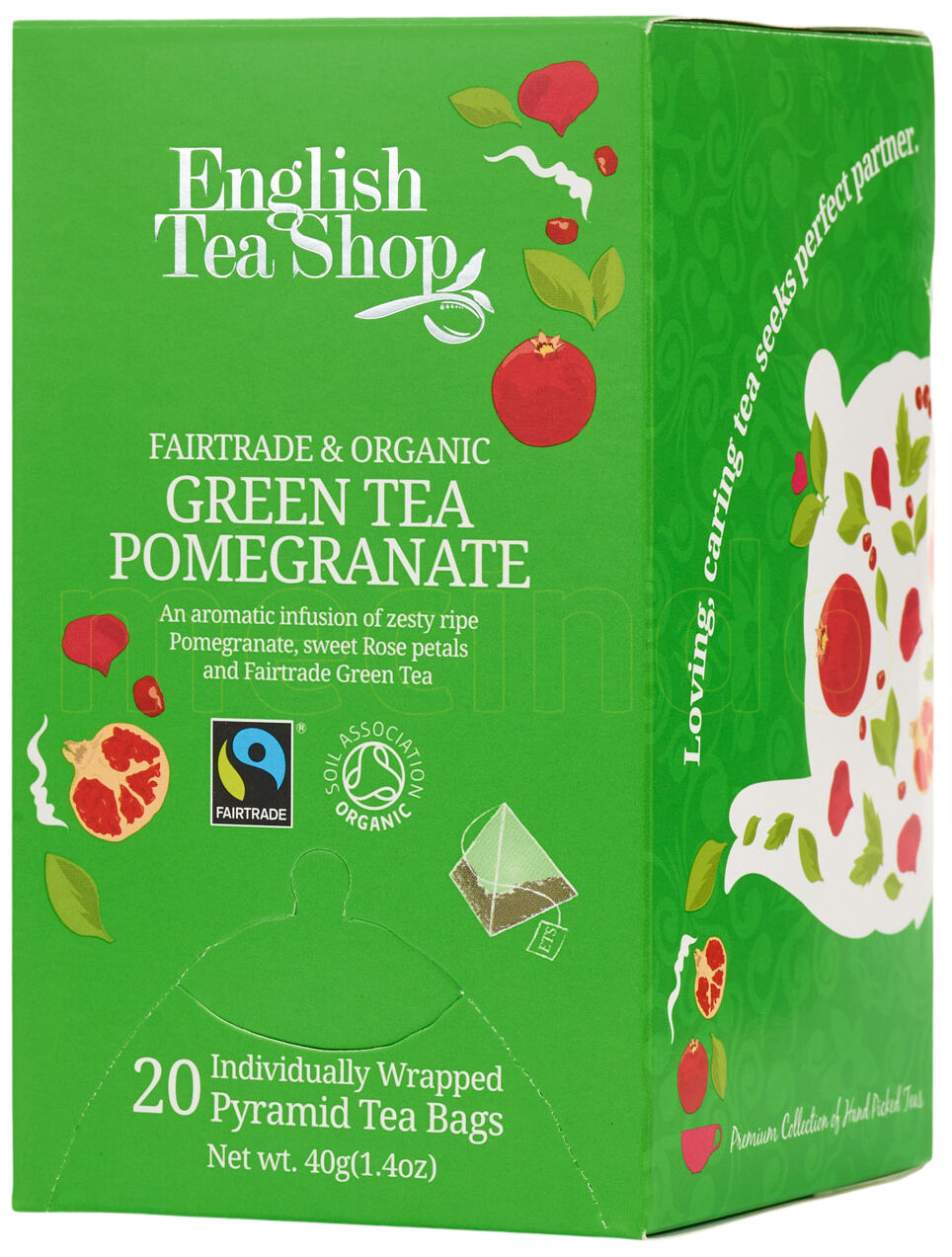 English Tea Shop Green Tea Pomegranate Ø - 20 Poser