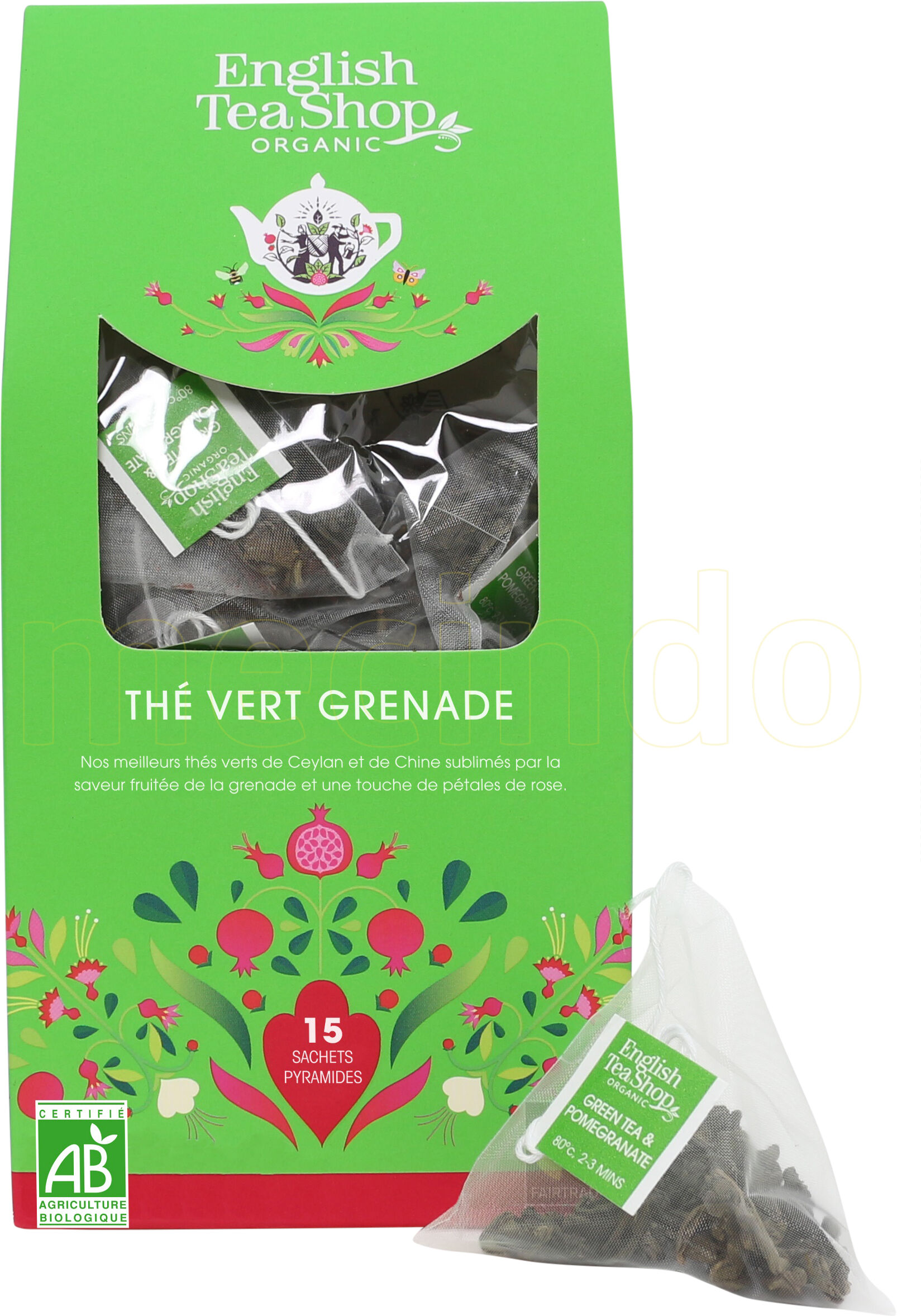 English Tea Shop Green Tea & Pommegranate 15ct. Ø - 15 Poser