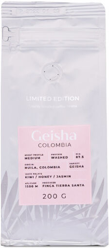 Przyjaciele Kawy Kawa ziarnista specialty „Colombia Geisha“, 200 g