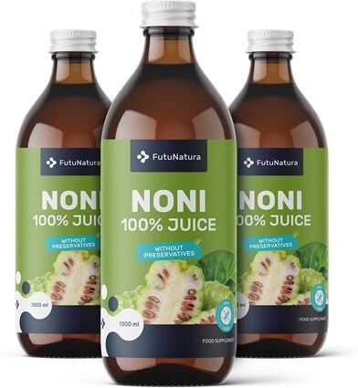 FutuNatura 3x 100 % Suc de Noni, total 3000 ml