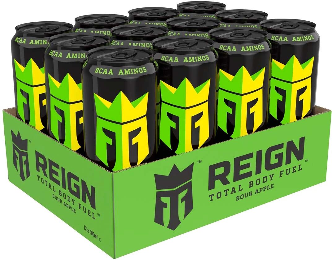 12 X Reign Total Body Fuel, 500 Ml, Sour Apple