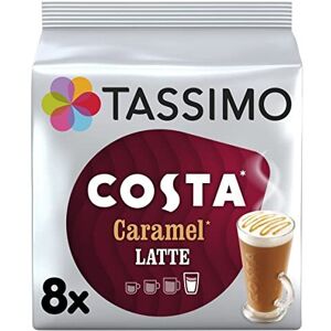 Tassimo Costa Caramel Latte Coffee Pods, Pack of 8