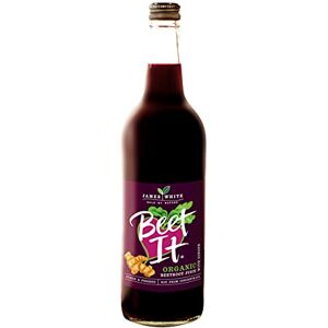 Beet It Organic Beetroot Juice with Ginger 750ml Bottles - Vegan - Picked and Pressed - No Added Sugar (Pack of 6)