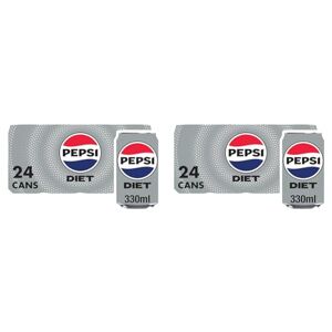 Pepsi Diet Cola Cans 24 x 330 ml (Pack of 2)