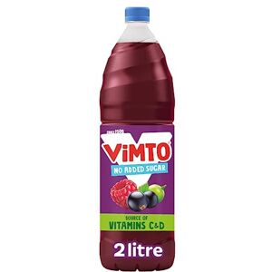 Vimto Original Real Fruit Squash No Added Sugar - Low Calorie Mixed Fruit Juice Squash, Blackcurrant, Grape & Raspberry, 2L Bottle