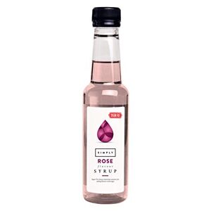 Simply Sugar Free Rose Syrup, Low Calorie, Vegan & Nut Free Flavoured Syrup for Coffee, Cocktails & Baking (250ml)
