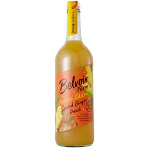 Belvoir Farm Festive Edition Spiced Ginger Punch - Root Ginger with Fruit Juices & Cinnamon, Cloves & Nutmeg Spices 100% Natural Ingredients Suitable for Vegetarians & Vegans - 6 x 750ml Bottles