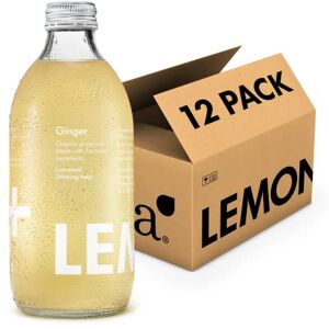 Lemonaid Sparkling Soft Drink: Ginger and Lemon - Natural, Organic, Low Calorie, Gluten Free, Vegan, Fairtrade, Plastic Free - 12 x 330ml