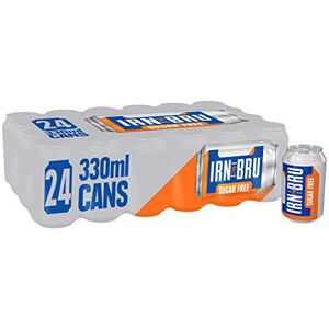 IRN-BRU Sugar-Free Diet, 24 Pack Zero No Sugar & Low Calorie Fizzy Drinks Multipack Cans - 24 x 330ml Cans