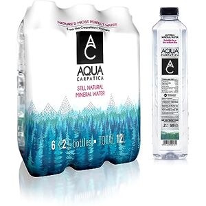 AQUA Carpatica 2L x 6 Pure Natural Still Mineral Water - 6-Pack Bottled Water, Virtually Nitrate Free, Low Sodium, Naturally Alkaline, Natural Electrolytes, Premium Multipack 100% Recyclable