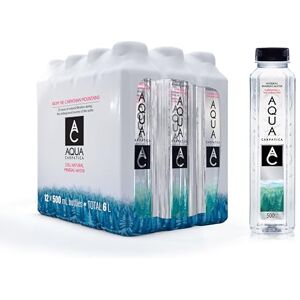 AQUA Carpatica 500ml x 12 Pure Natural Still Mineral Water - 12-Pack Bottled Water, Virtually Nitrate Free, Low Sodium, Naturally Alkaline, Natural Electrolytes, Premium Multipack 100% Recyclable