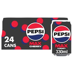 Pepsi Max Cherry No Sugar Cola Cans 24 x 330ml