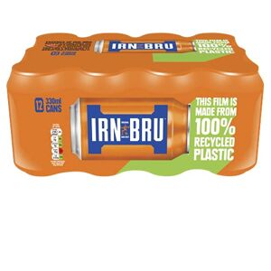 IRN-BRU Regular, 12 Pack Iconic Flavoured Fizzy Drink Multipack Cans - 12 x 330ml Cans