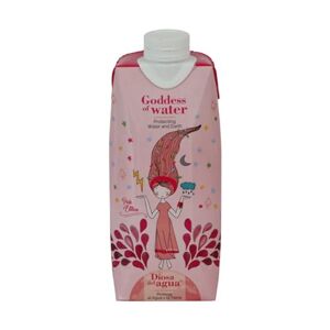 DIOSA DEL AGUA Diosa Pink - Premium Weak Mineralization Water 100% Pure in Recyclable Cardboard Packaging Design 50 cl Box of 18 Units x 500 ml