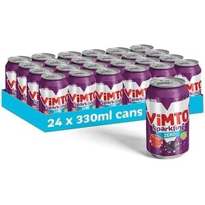 Wowboxme Original Fruit Juice Drink Grape, Apple Raspberry (24 x 330ml, Vimto Zero No Sugar Cans)