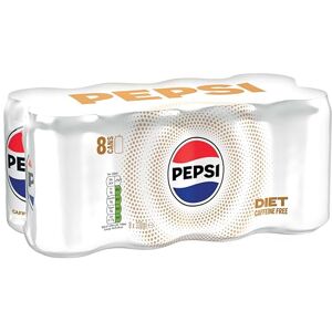 Pepsi Diet No Caffeine Cola Cans 330 ml (Pack of 8)