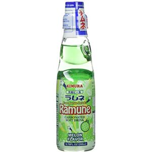 Kimura Melon Flavour Ramune Soft Drink 200 ml