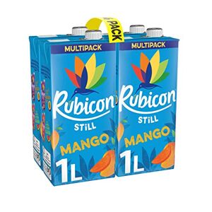 Rubicon Still 4 Pack Mango Juice Drink, Made with Handpicked Alphonso Mangoes for an Authentic and Delicious Flavor - 4 x 1L Cartons