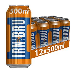 IRN-BRU Regular, 12 Pack Original Big Can Fizzy Drinks - 12 x 500ml Big Cans