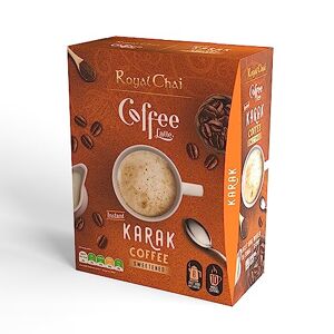 Royal Chai Coffee Latte Karak Coffee Sweetened 10 Single Serving Sachets Just add hot water
