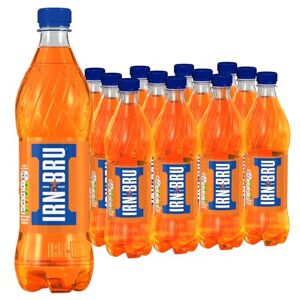 IRN-BRU Regular, 12 Pack Iconic Flavoured, Fizzy Drinks Multipack Bottles - 12 x 500ml Bottles