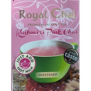 Royal Chai Kashmiri Pink Sweetened Single Serving Sachets Premium Instant Tea 10 Sachets 1 Pack