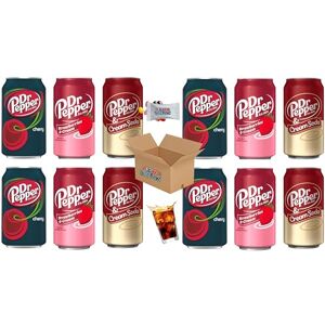 Dr Pepper American Flavours - Cream Soda + Dr Pepper Cherry + Dr Pepper Strawberries & Cream (355ml) Boxed Treatz (355ml, 4Pcs Each (12x355ml))