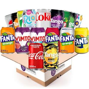 Universal Product Solutions Custom Case of 330ml Soft Drinks/Sodas/Fizzy Drinks of Your Choice 3 Flavours x 12 Cans of Each Variety Soda Cans 36 Pack (330 ml)
