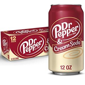 Dr Pepper Drink Can 355ml Pack , Cream Soda, 4260 Millilitre, (Pack of 12)