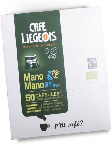 Café Liégeois Coffee capsules Café Liégeois "Mano Mano", 50 pcs.